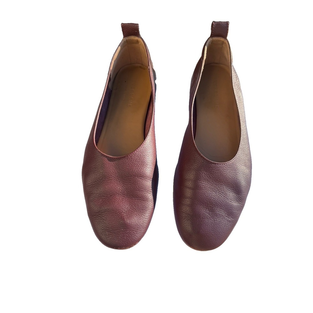 Everlane The Day Glove Leather Ballet Flats 6.5 Oxblood Burgundy Made in Italy